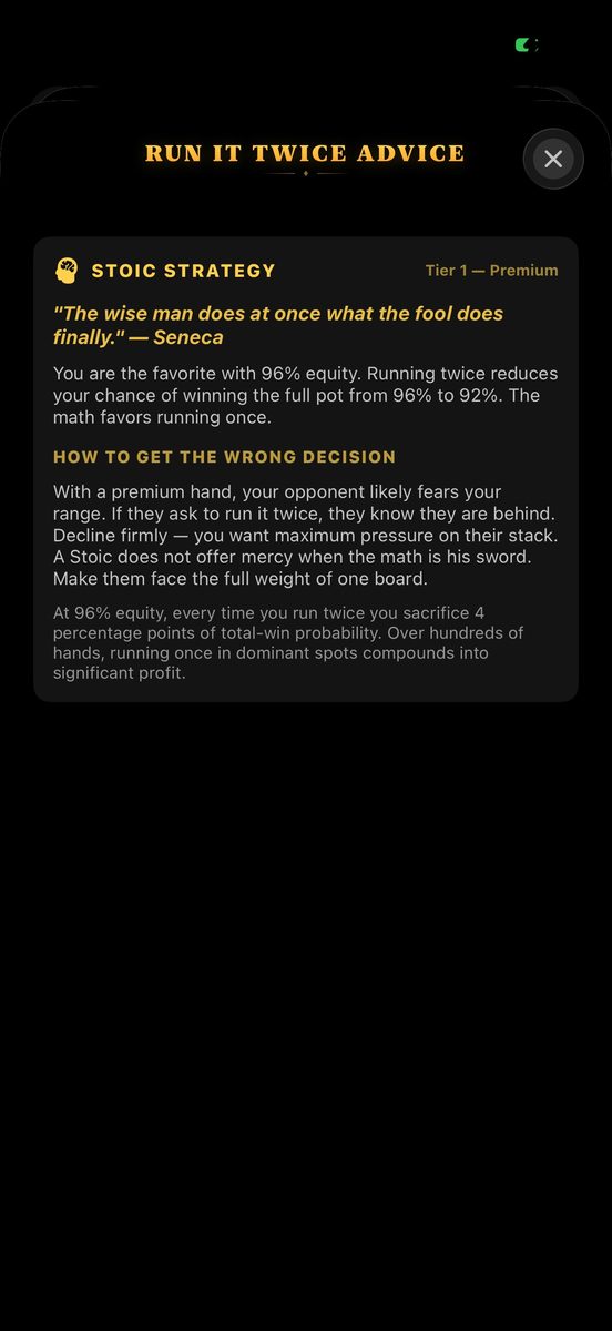 Stoic Edge Poker screen