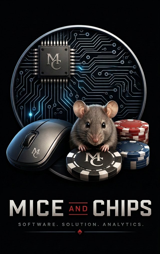 Mice and Chips — a mouse with poker chips and a computer mouse